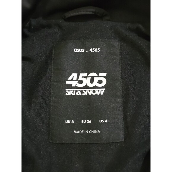 ASOS 4505 Ski & Snow Black Ski Suit Water Repellant Skinny Leg Belted Size 4 - Picture 10 of 16